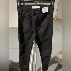 Topshop Black Denim Skinny Jeans Sz 25
